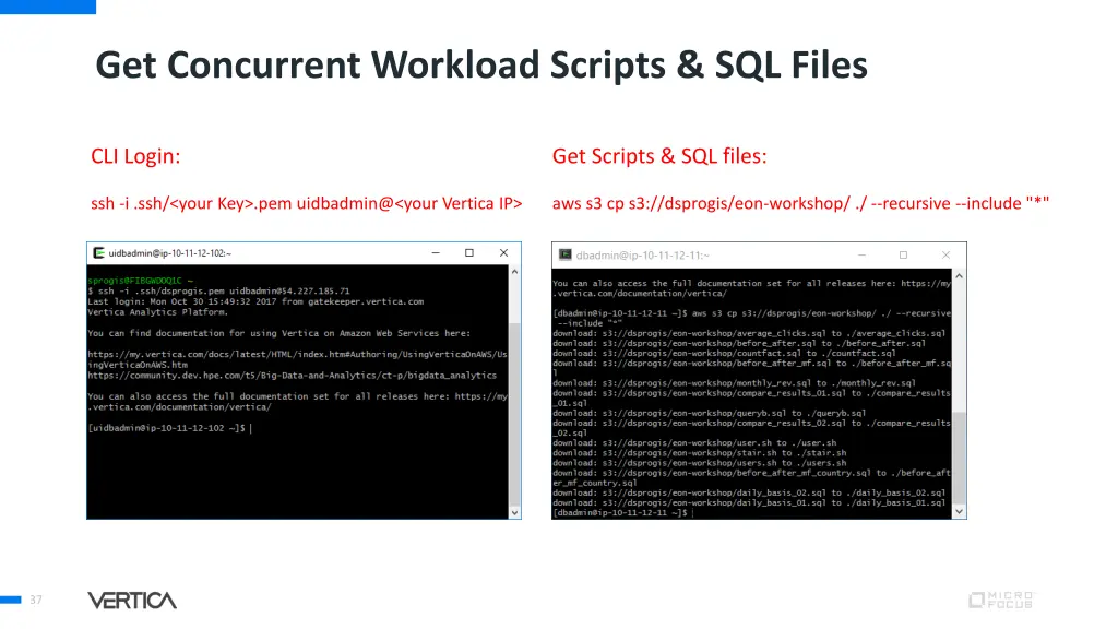 get concurrent workload scripts sql files