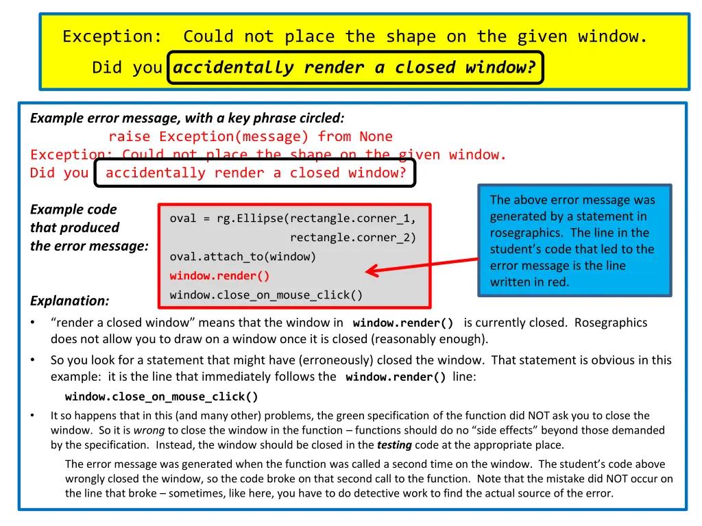 exception could not place the shape on the given