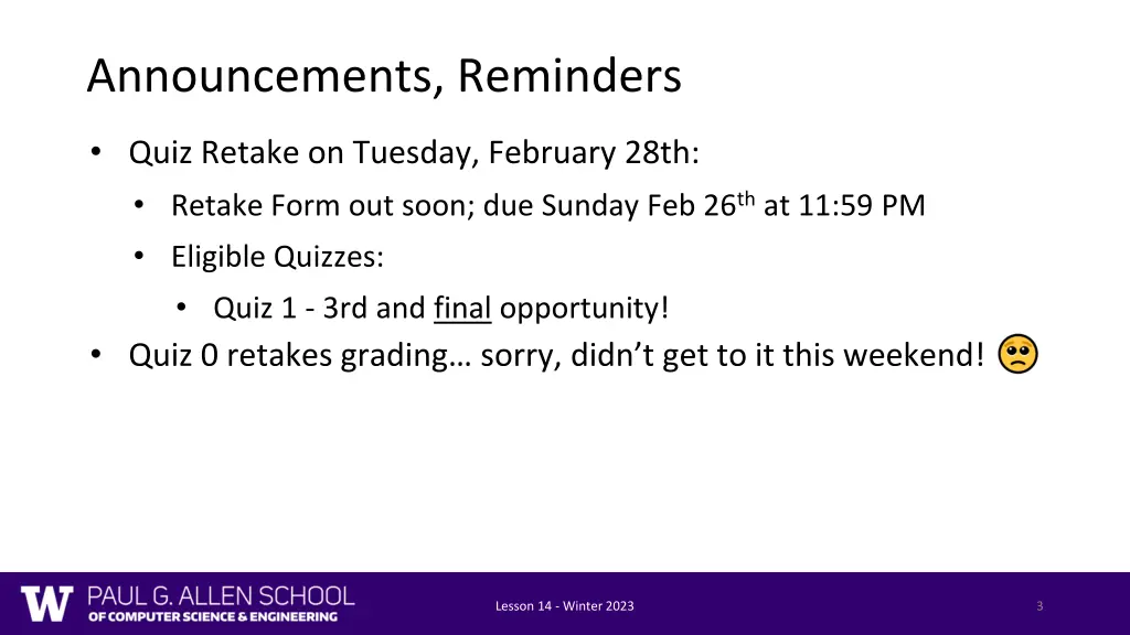 announcements reminders 1