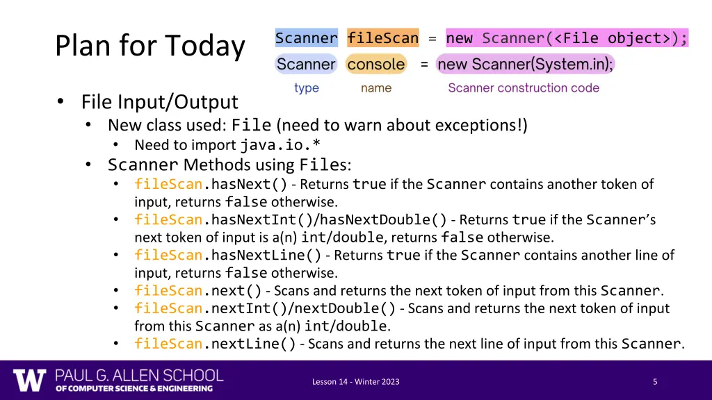 scanner filescan new scanner file object