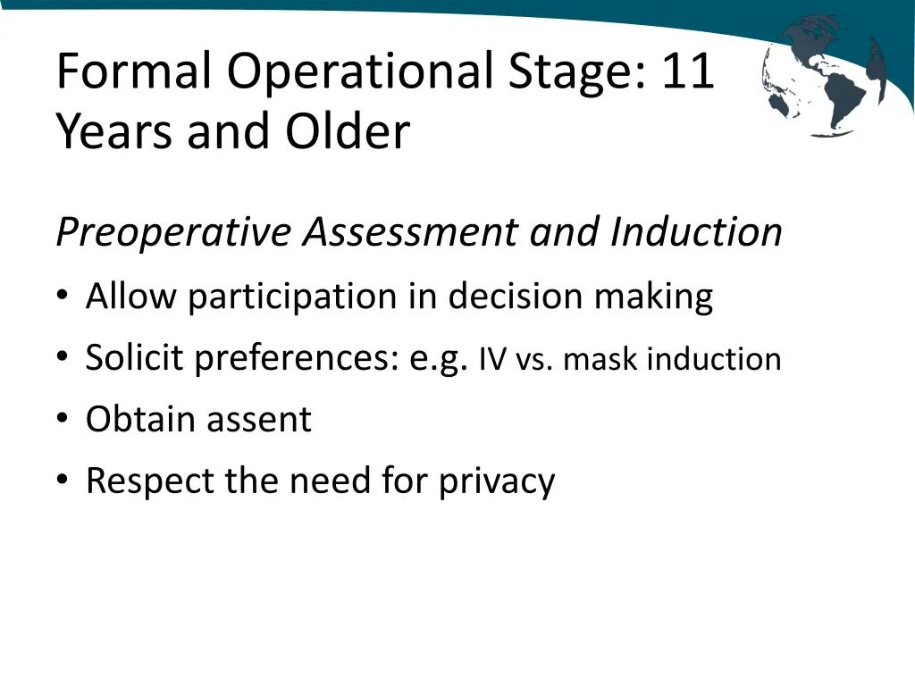 formal operational stage 11 years and older 1