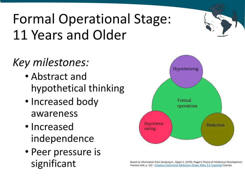 formal operational stage 11 years and older