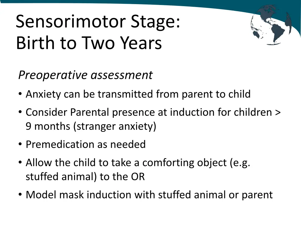 sensorimotor stage birth to two years 1