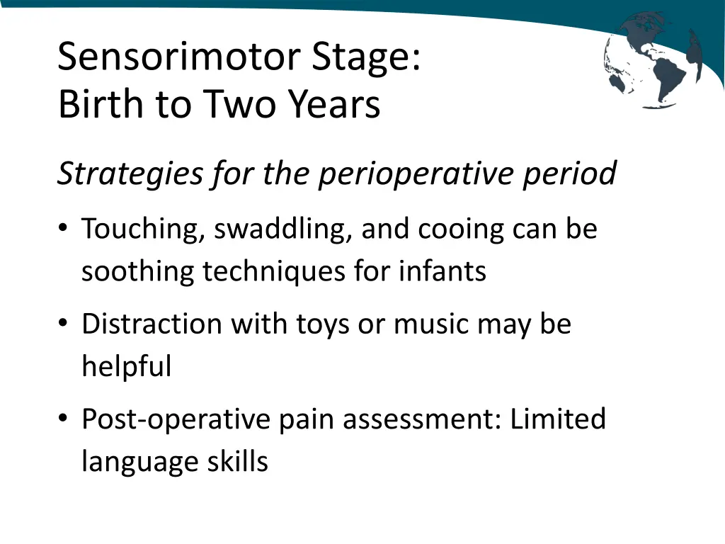 sensorimotor stage birth to two years 2