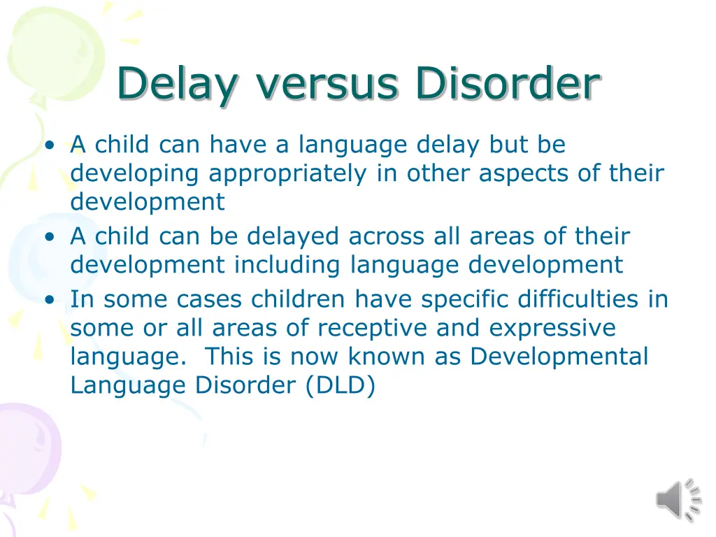 delay versus disorder