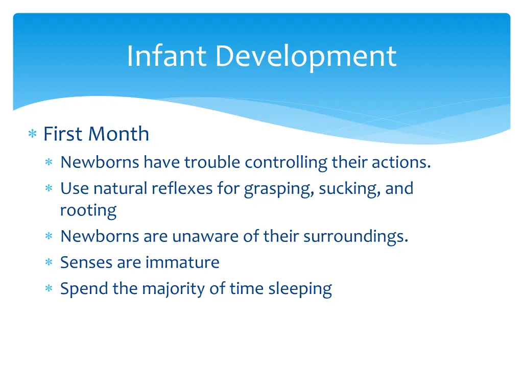 infant development