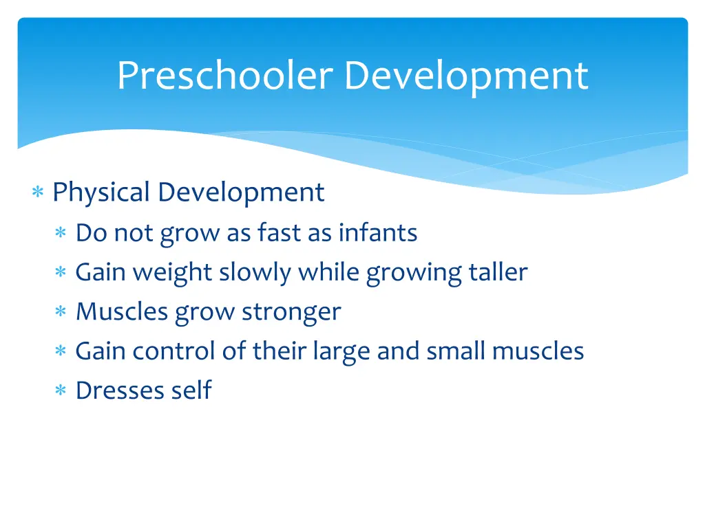 preschooler development