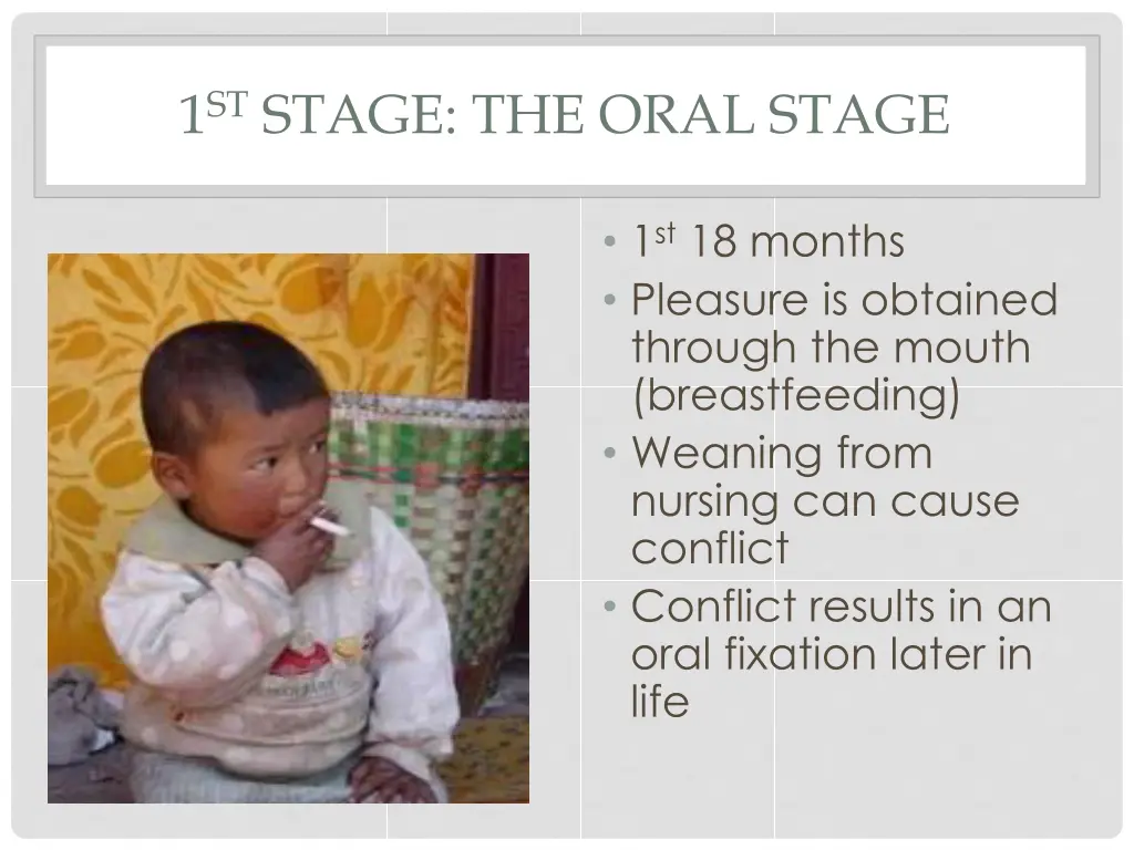 1 st stage the oral stage