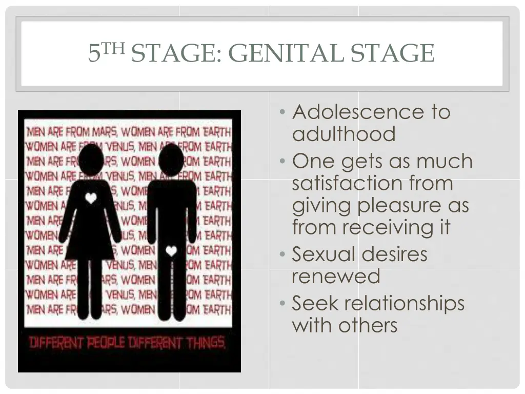 5 th stage genital stage