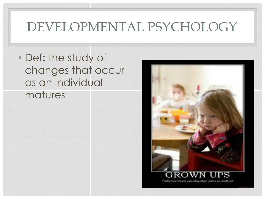 developmental psychology