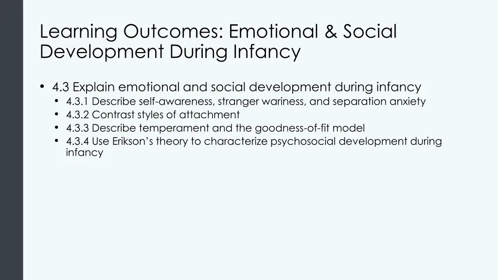 learning outcomes emotional social development