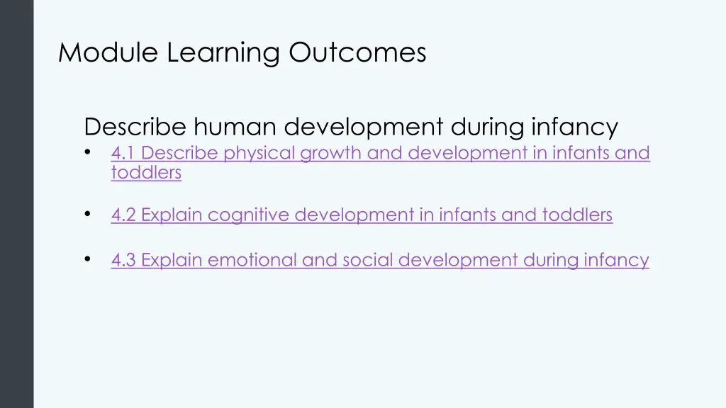 module learning outcomes