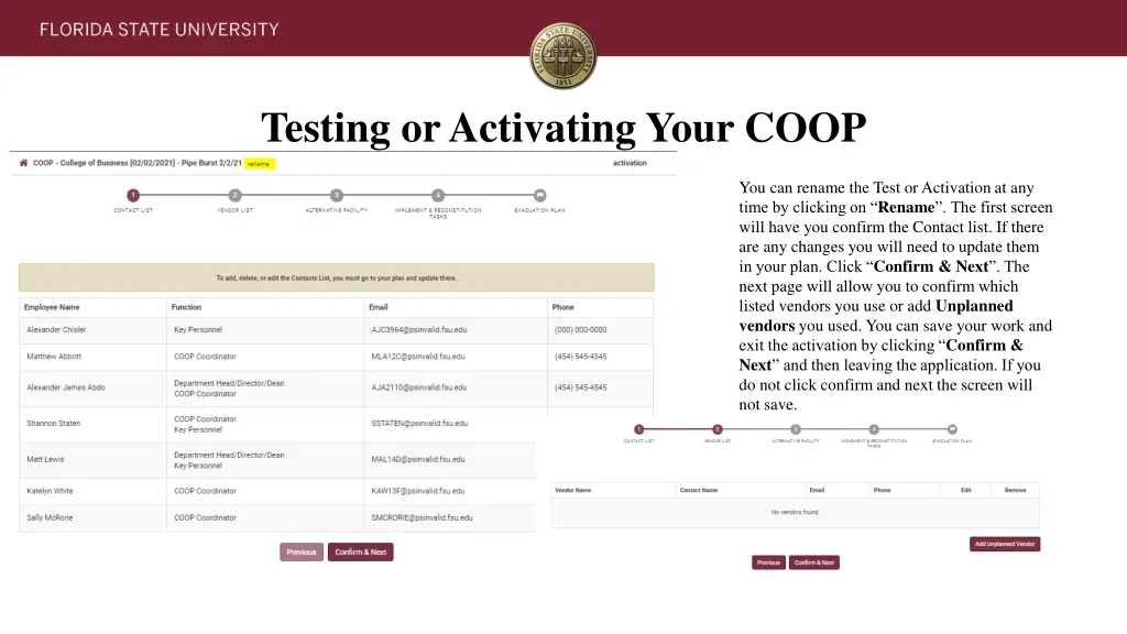 testing or activating your coop 2