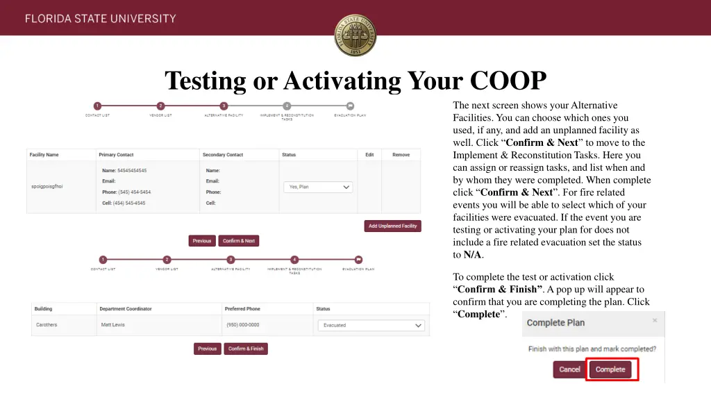 testing or activating your coop 3