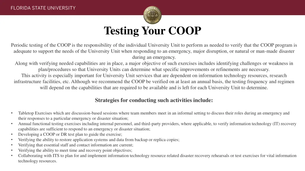 testing your coop