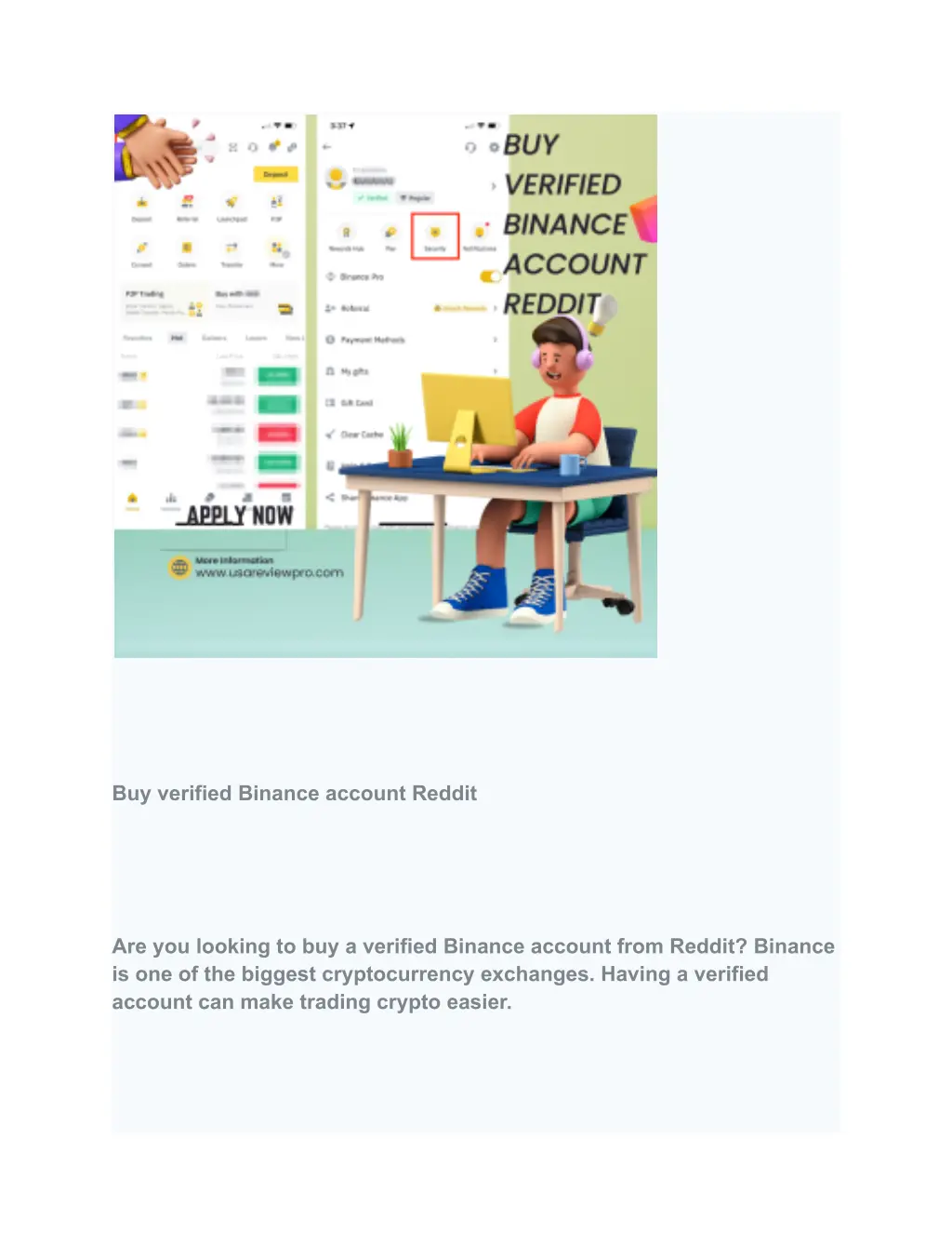 buy verified binance account reddit