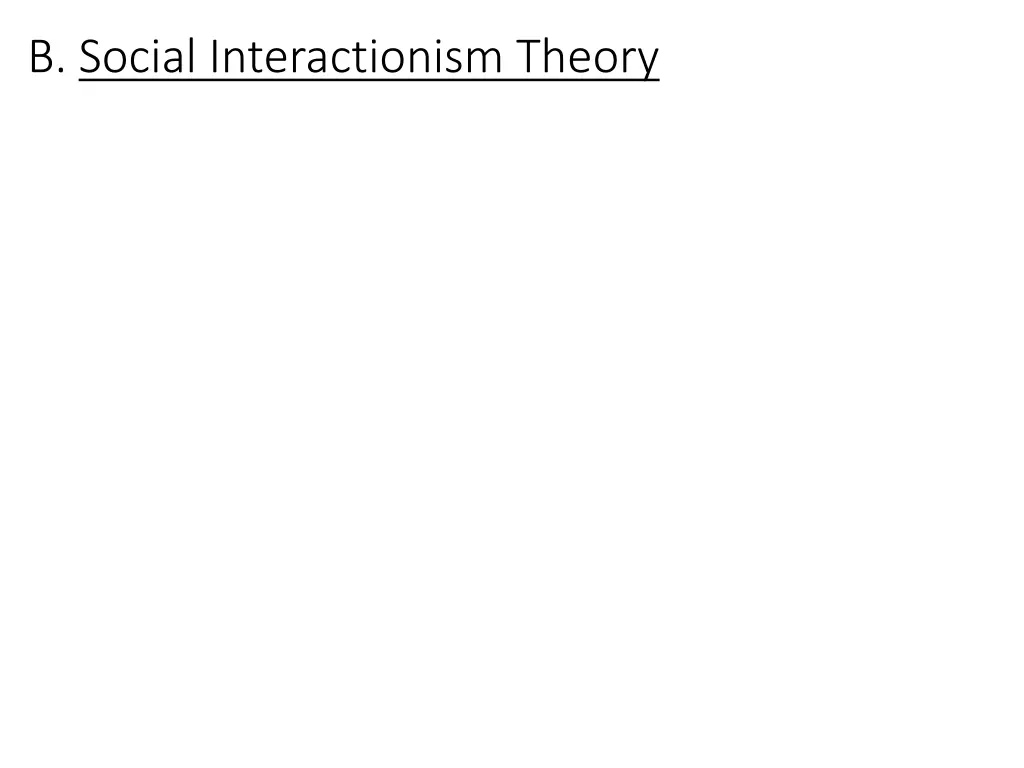 b social interactionism theory