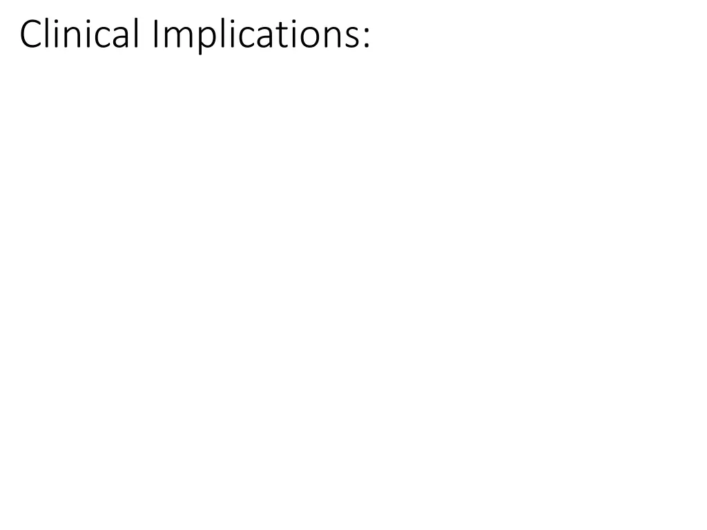 clinical implications