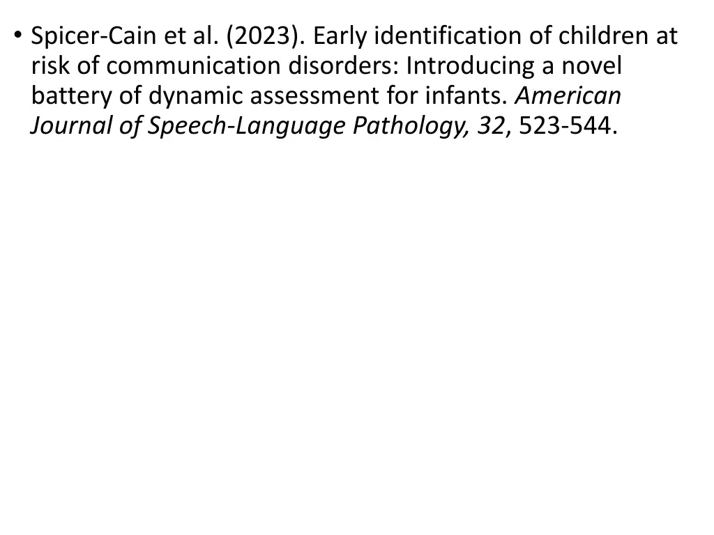 spicer cain et al 2023 early identification