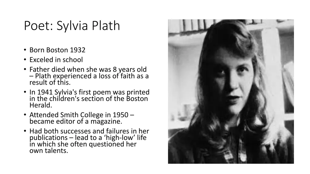 poet sylvia plath