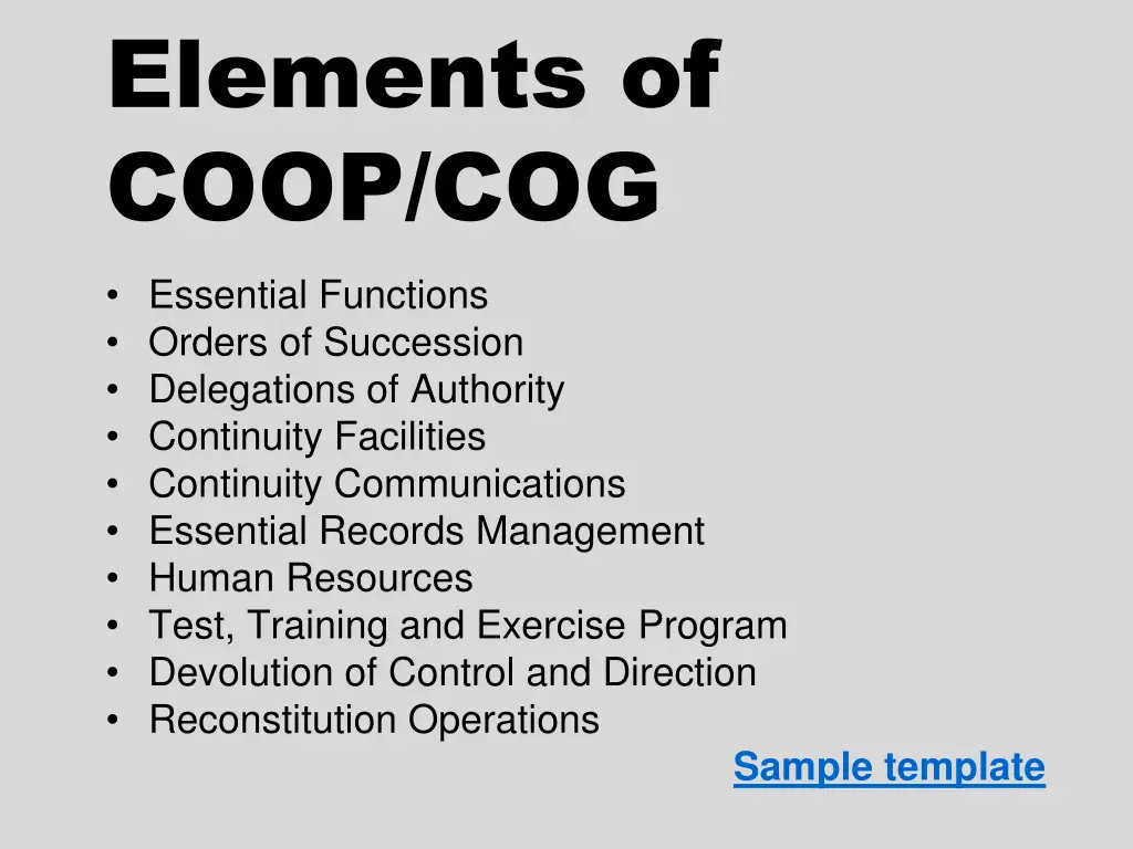 elements of coop cog