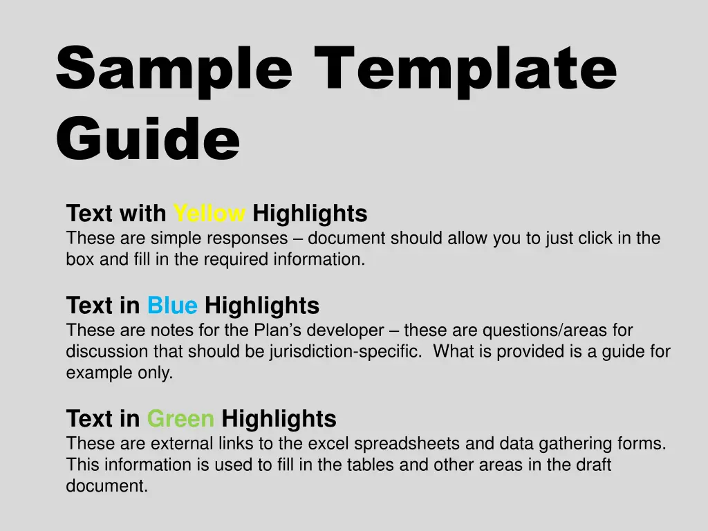 sample template guide