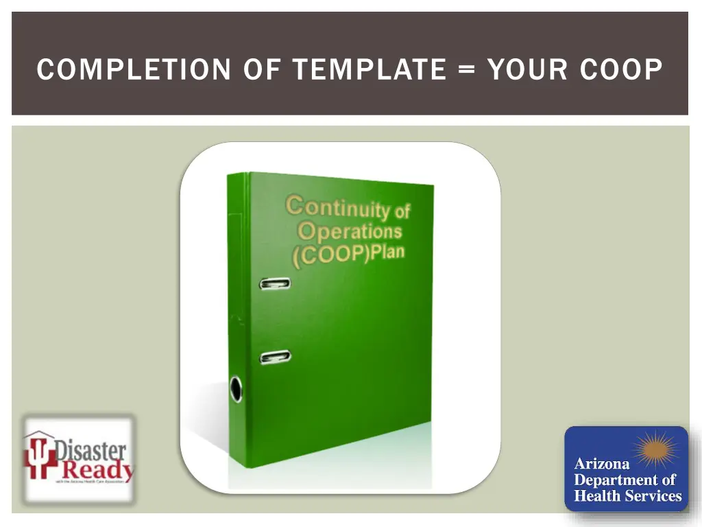 completion of template your coop