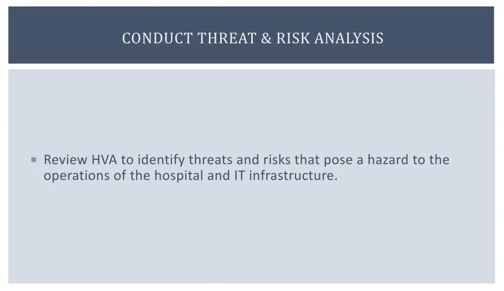 conduct threat risk analysis