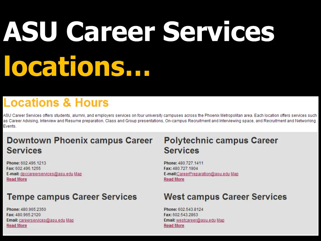 asu career services locations