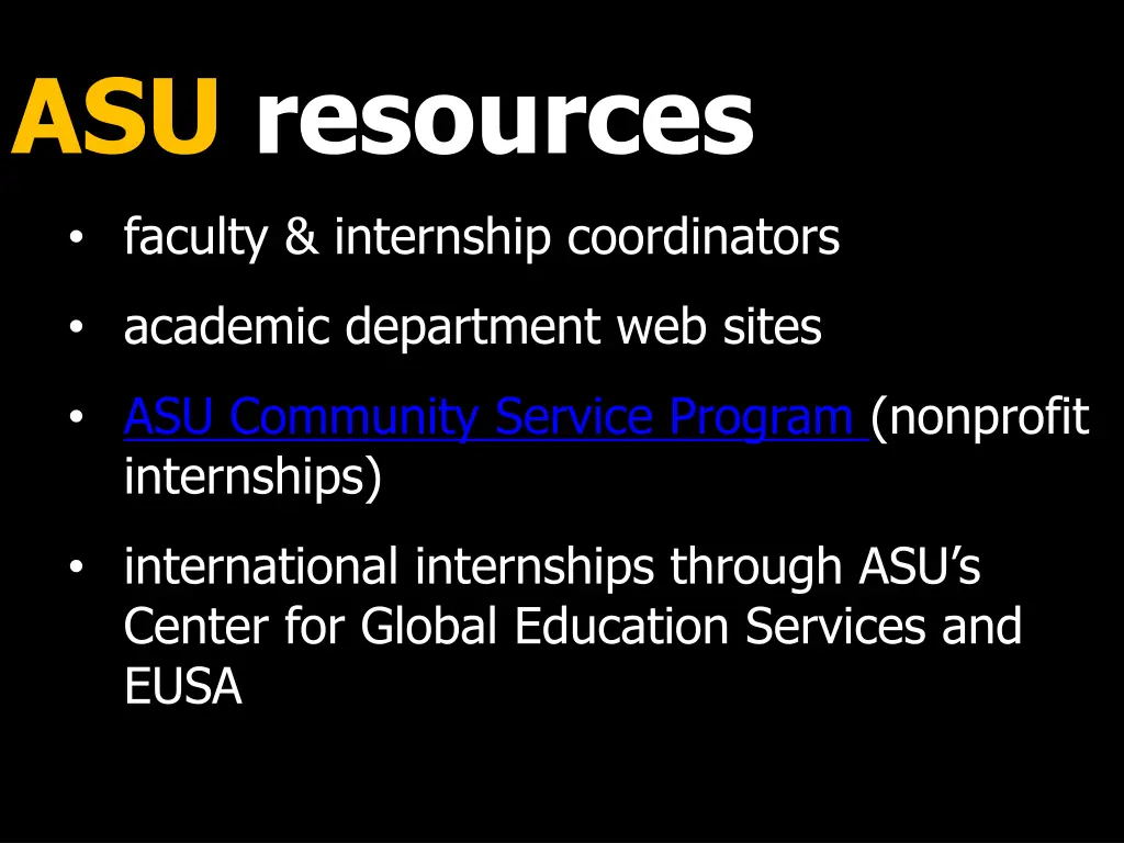 asu resources