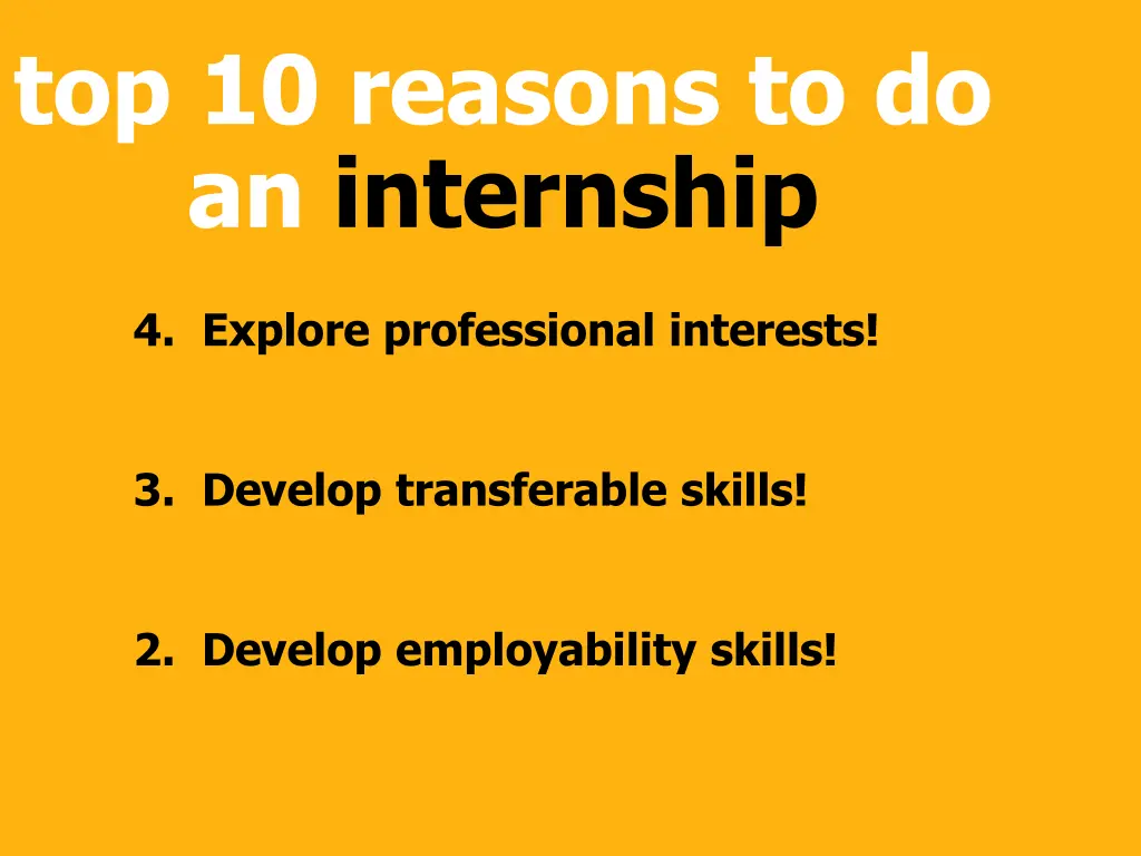 top 10 reasons to do an internship 2