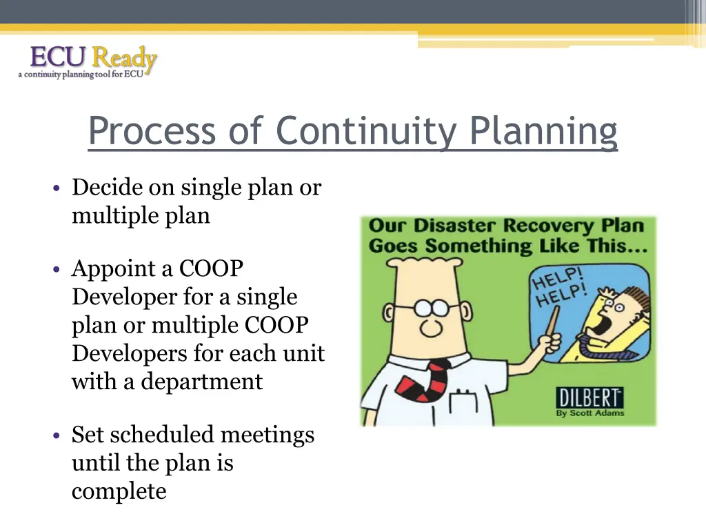 process of continuity planning 2