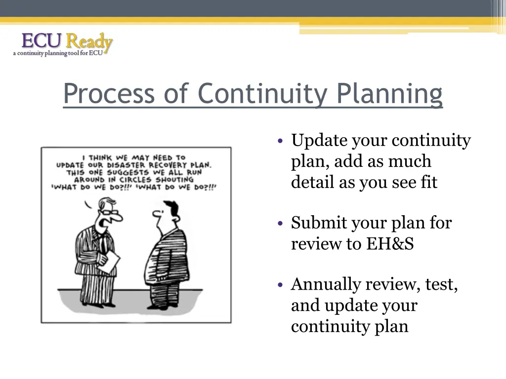 process of continuity planning 3