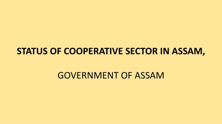 status of cooperative sector in assam