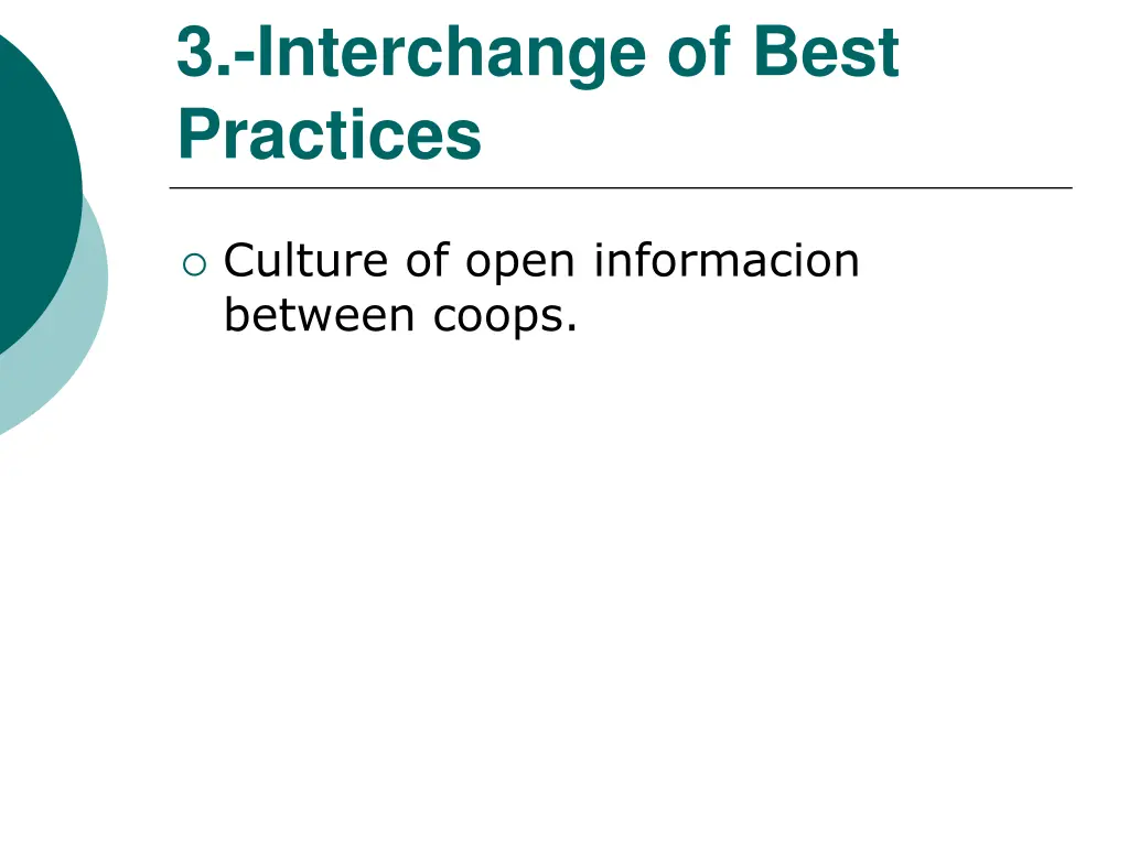 3 interchange of best practices