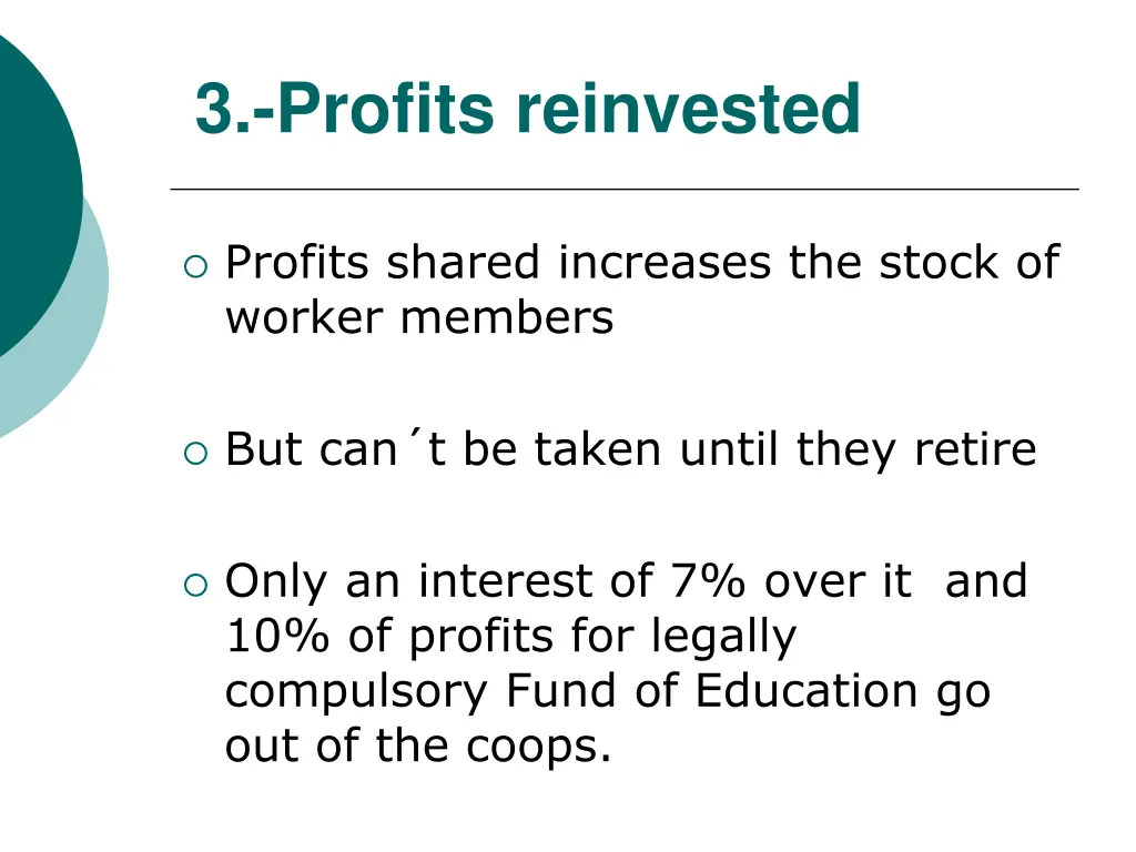 3 profits reinvested