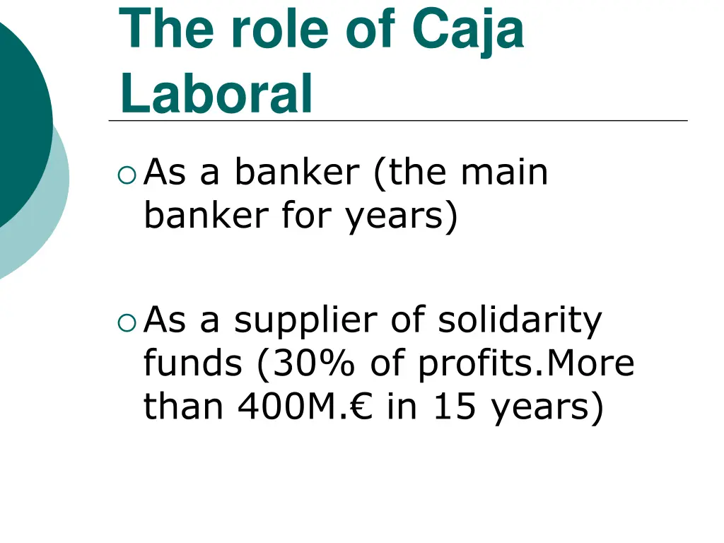 the role of caja laboral