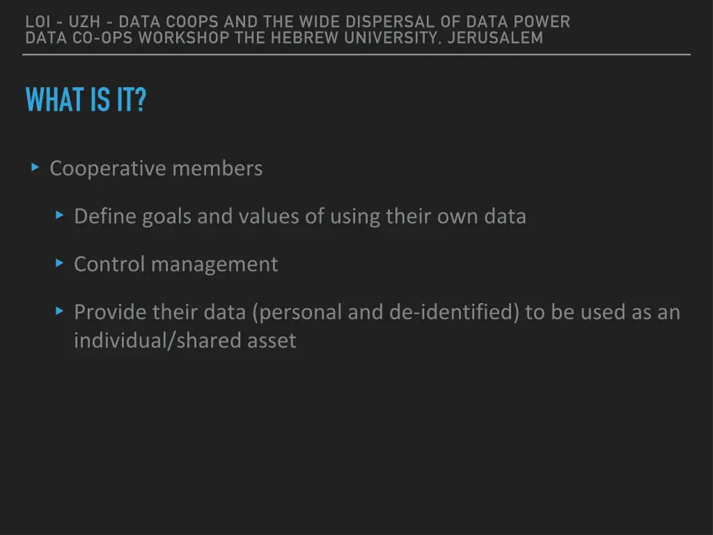 loi uzh data coops and the wide dispersal of data 1