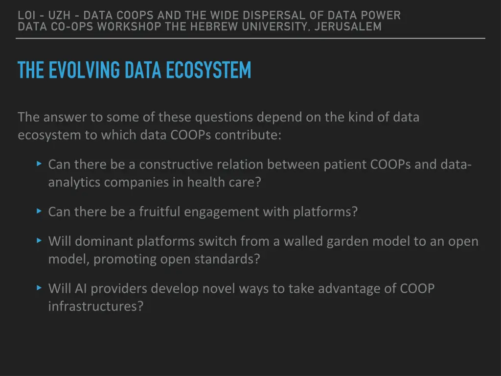 loi uzh data coops and the wide dispersal of data 16