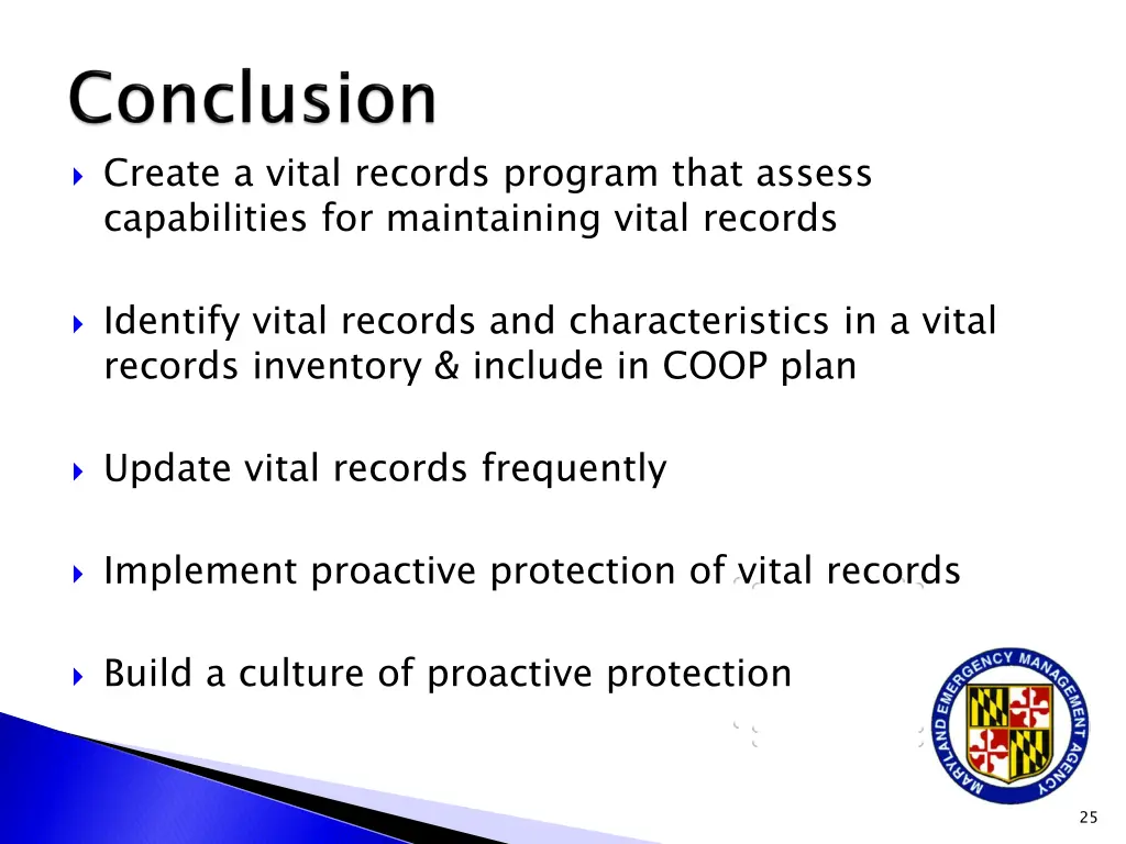 create a vital records program that assess