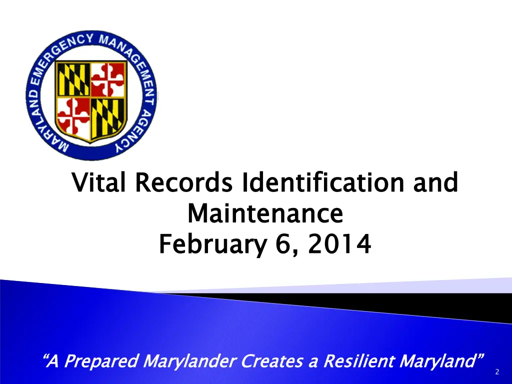 vital records identification and maintenance