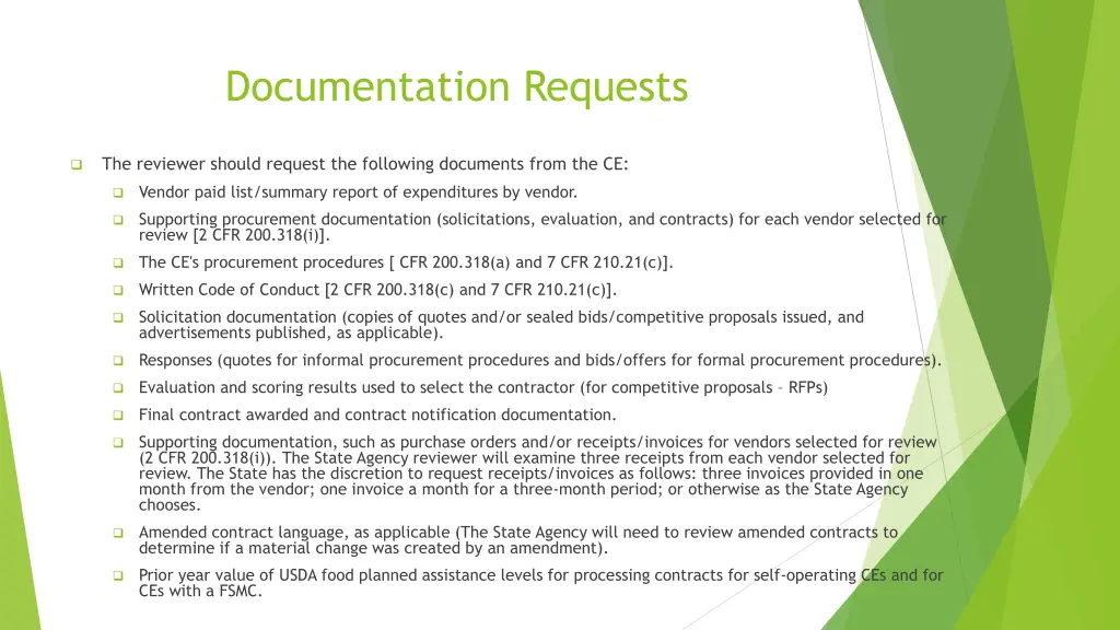 documentation requests