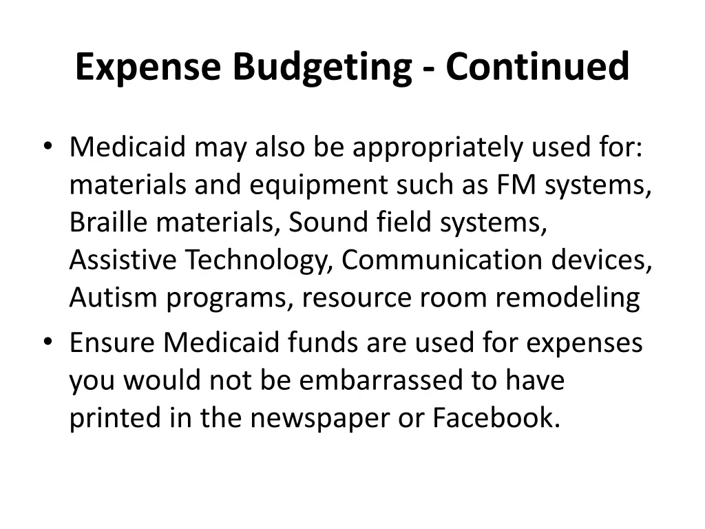 expense budgeting continued 3