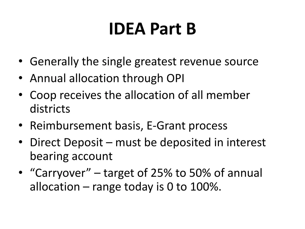 idea part b