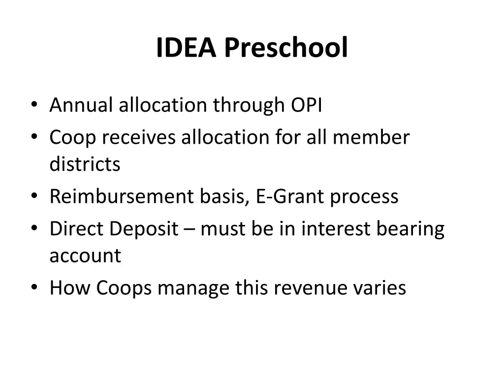 idea preschool