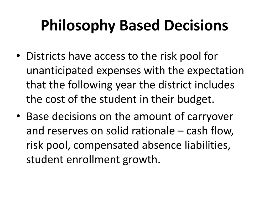 philosophy based decisions 1