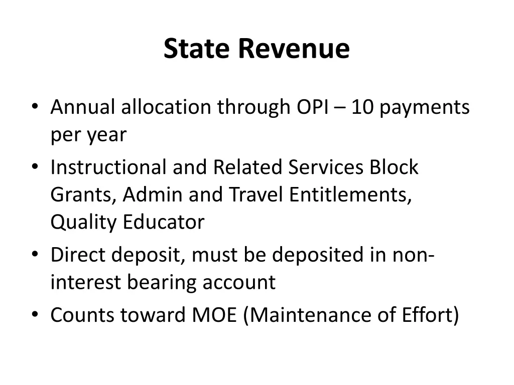 state revenue