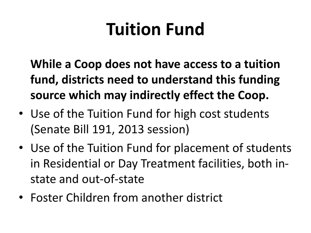 tuition fund