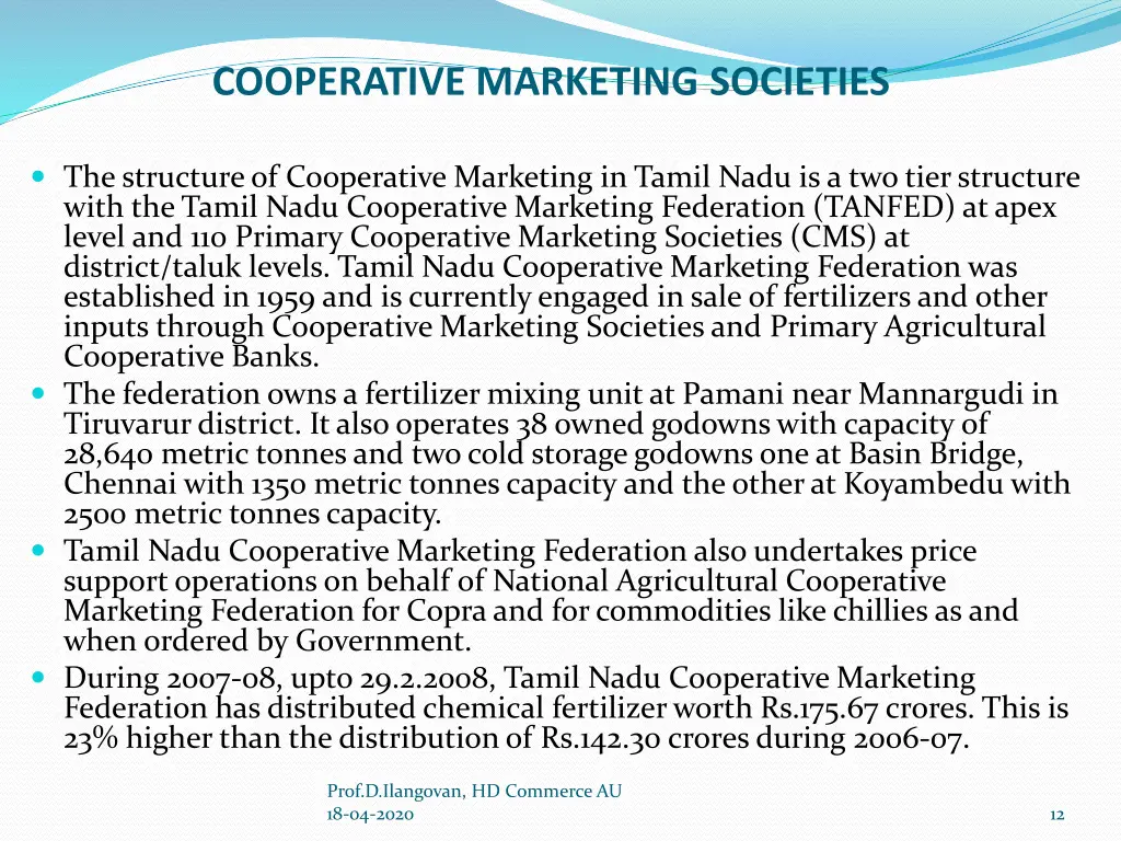 cooperative marketing societies