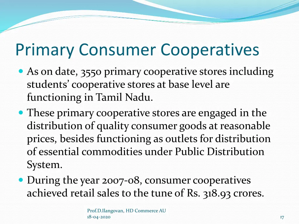 primary consumer cooperatives